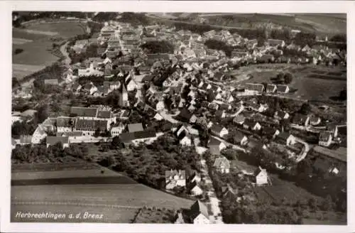 Ak Herbrechtingen an der Brenz Württemberg, Fliegeraufnahme