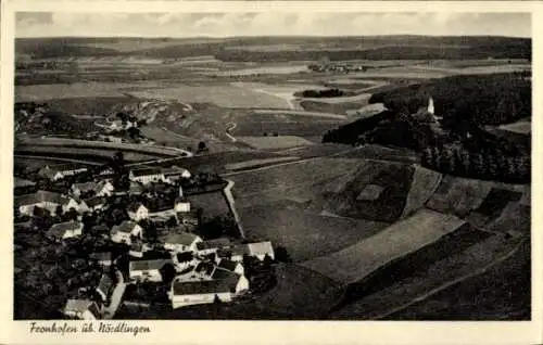 Ak Fronhofen Fronreute in Württemberg, Michaelsberg, Kesseltal, Fliegeraufnahme