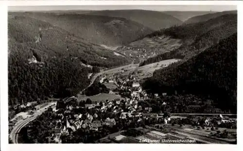 Ak Unterreichenbach im Schwarzwald, Fliegeraufnahme