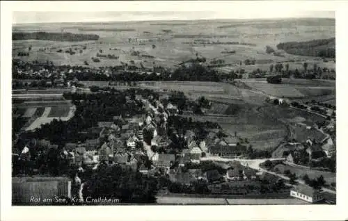 Ak Roth Rot am See Baden Württemberg, Fliegeraufnahme