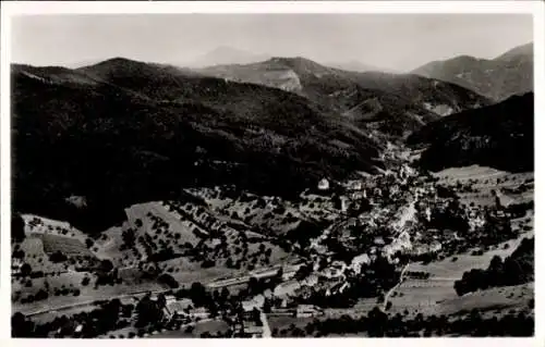 Ak Sulzburg im Markgräflerland Baden Schwarzwald, Fliegeraufnahme