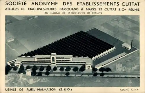 Ak Rueil Malmaison Hauts de Seine, Usine, Societe Anonyme des Etablissements Cuttat