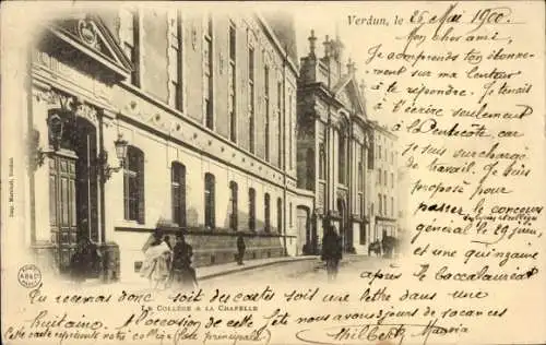 Ak Verdun Meuse, College a la Chapelle
