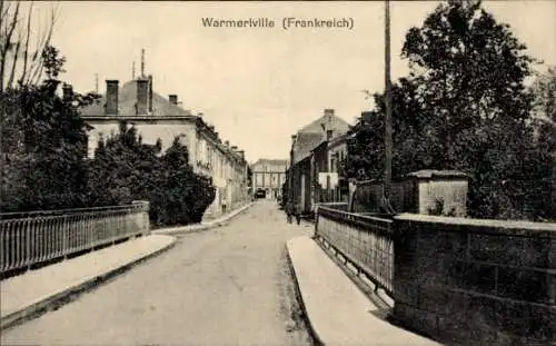Ak Warmeriville Marne, Straßenpartie