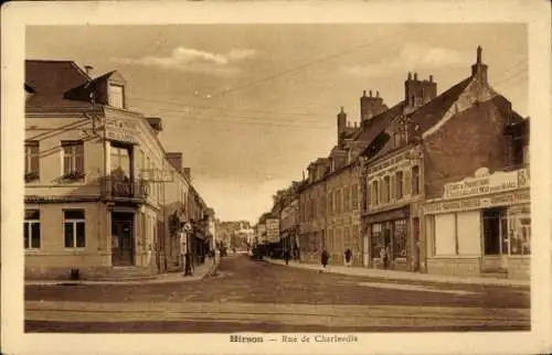 Ak Hirson Aisne,  Rue de Charleville