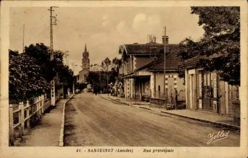 Ak Sanguinet, Rue principale