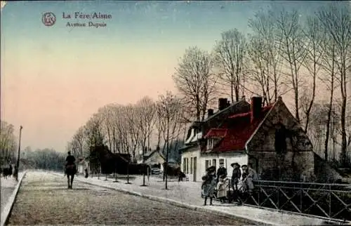 Ak La Fére Aisne, Avenue Dupuis