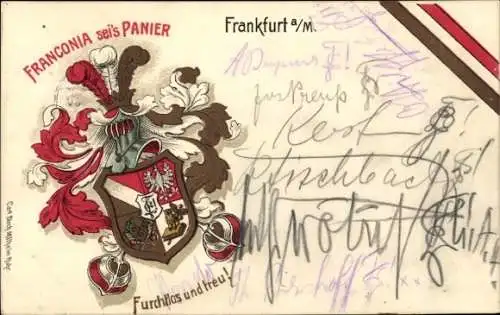 Studentika Ak Frankfurt am Main, Corps Franconia, Wappen, RSC