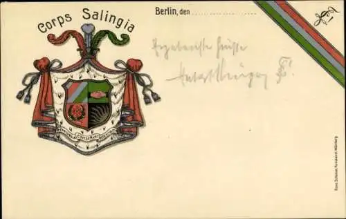 Studentika Ak Berlin, Corps Salingia, Wappen, RSC