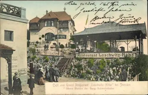 Ak Dresden Loschwitz, Restaurant Loschwitz-Höhe