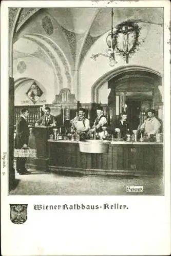 Ak Wien 1 Innere Stadt, Wiener Rathauskeller, Bar, Gastwirt