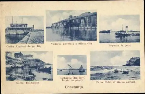 Ak Constanța Konstanza Rumänien, Hafen, Dampfer