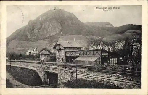 Ak Rhöndorf Bad Honnef am Rhein, Bahnhof