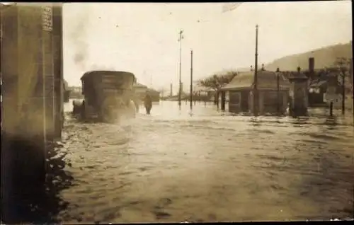 Foto Ak Koblenz am Rhein, Überschwemmung, US Army
