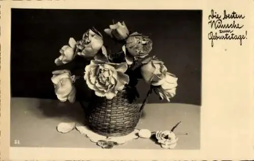 Ak Glückwunsch Geburtstag, Blumenstrauß