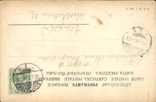 Künstler Ak Abend, Landschaftsmotiv