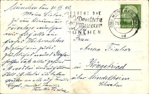Ak Glückwunsch Neujahr, Ski, Hufeisen, Wegweiser