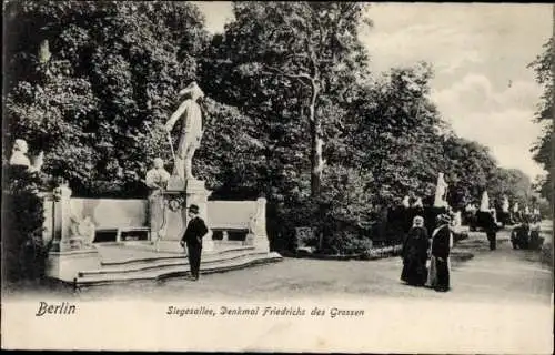 Ak Berlin, Siegesallee, Denkmal Friedrich des Großen
