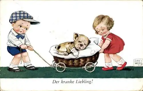 Künstler Ak Wills, John, Der kranke Liebling, Bonzo the Dog