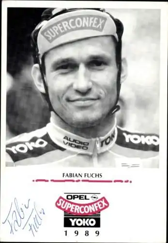 Ak Radrennfahrer Fabian Fuchs, Portrait, Autogramm