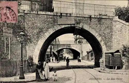 Ak Asnières sur Seine Hauts-de-Seine, Deux Voutes, Tunnel