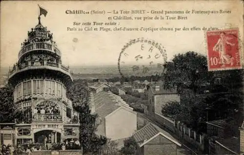 Ak Chatillon Hauts de Seine, Tour Biret, Panorama de Fontenay-aux-Roses, vue prise de la Tour Biret