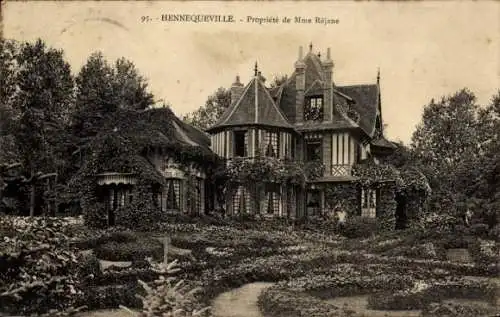 Ak Hennequeville Calvados, Propriete de Madame Rejane