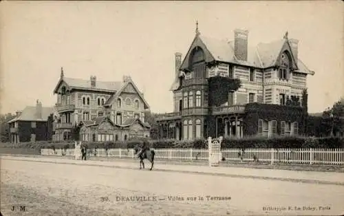 CPA Deauville sur Mer Calvados, Villas sur la Terrasse