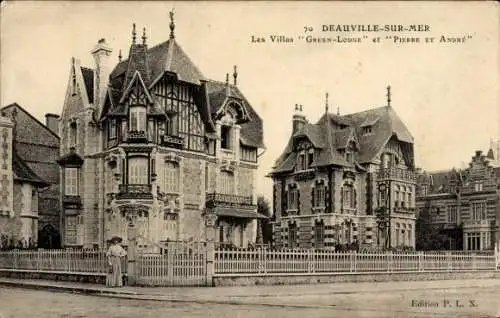 CPA Deauville sur Mer Calvados, Villas Green Lodge et Pierre et Andre