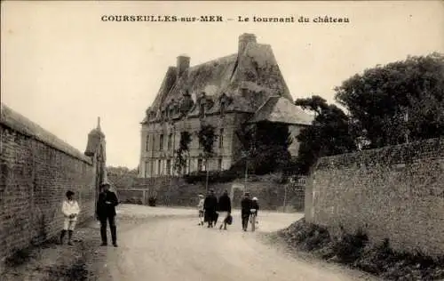 CPA Courseulles-sur-Mer Calvados, Tournant du Chateau