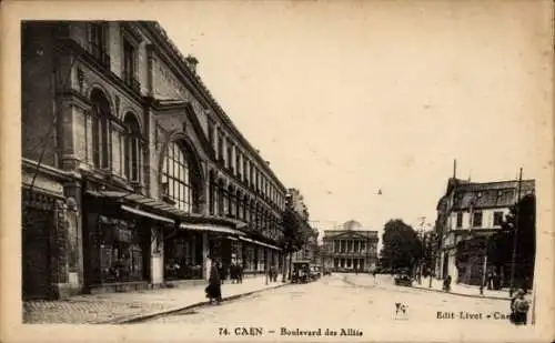 Ak Caen Calvados, Boulevard des Alliés