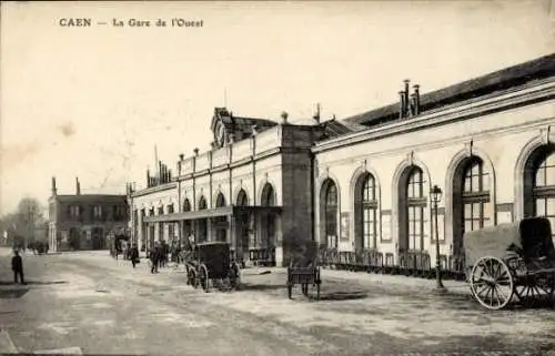 Ak Caen Calvados, La Gare de l'Ouest