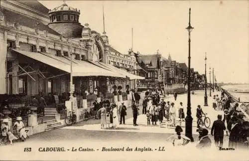 Ak Cabourg Calvados, Casino, Boulevard des Anglais