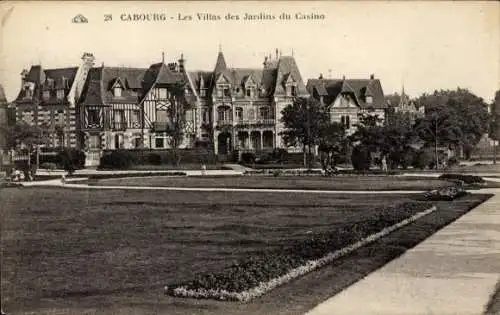 Ak Cabourg CPA 14, Les villas des jardins du Casino