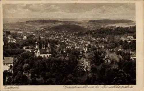 Ak Lutherstadt Eisenach Thüringen, Hellthal, Gesamtansicht von der Marienhöhe, Stadtlandschaft