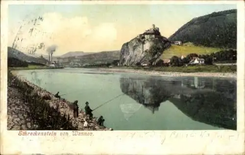 Ak Strekov Schreckenstein Ústí nad Labem Aussig Elbe Stadt, von Wannov
