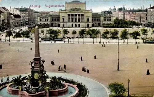 Ak Leipzig in Sachsen, Augustusplatz