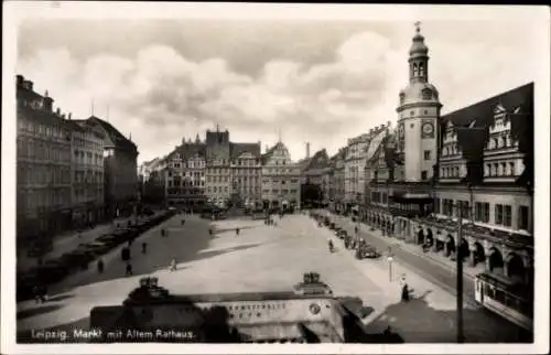 Ak Leipzig, Marktplatz, Altes Rathaus