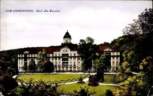 Ak Bad Liebenstein im Thüringer Wald, Hotel Der Kaiserhof, elegante Architektur, gepflegte Gar...