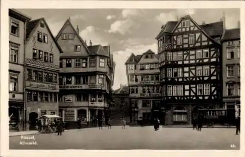 Ak Kassel in Hessen, Altmarkt, Kolonialwarenhandlung, Restaurant am Altmarkt, Fachwerkhaus