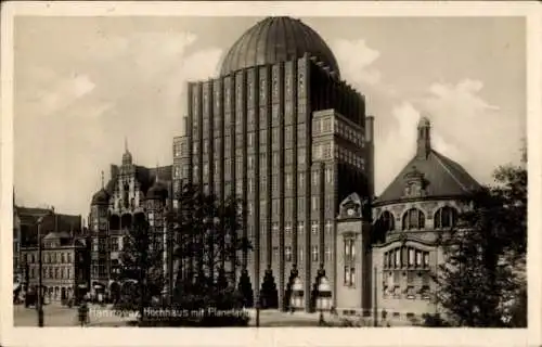 Ak Hannover in Niedersachsen, Hochhaus mit Planetarium