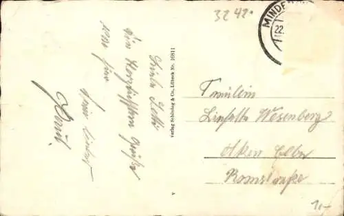 Ak Minden in Westfalen, Weserbrücke