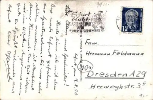 Ak Erfurt in Thüringen, Verschiedene Ansichten von  Städtebau, Am Anger, Gildehaus