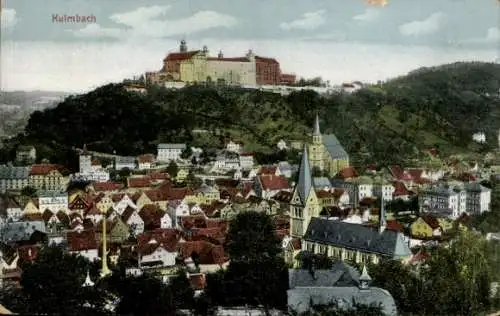 Ak Kulmbach in Oberfranken, Blick auf  Burg auf dem Hügel, Kirche, Dächer