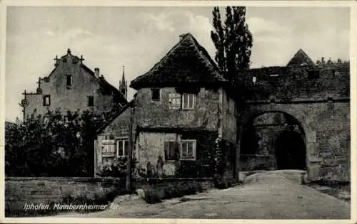 Ak Iphofen in Unterfranken, Historisches Gebäude,Mainbernheimer Tor,Weinstube Zehntkeller