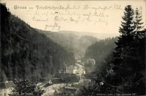 Ak Friedrichroda im Thüringer Wald, Teilansicht