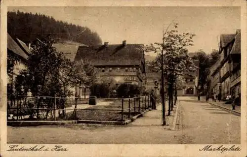 Ak Lautenthal Langelsheim im Oberharz, Marktplatz