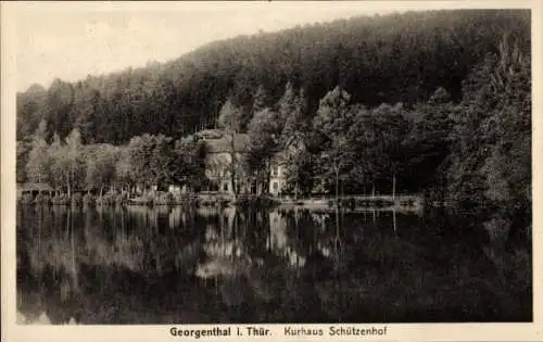 Ak Georgenthal in Thüringen, Kurhaus Schützenhof