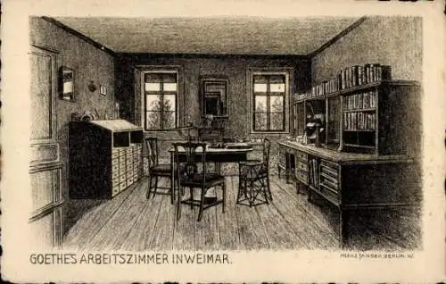 Ak Weimar in Thüringen, Goethe, Goethes Arbeitszimmer