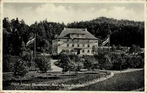 Ak Gössweinstein Gößweinstein in Oberfranken, Hotel Pension Waldesruh, schöne Aussicht, ruhige...